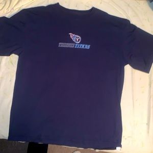 NFL Team Apparel Tennessee Titans Mens XL Navy Short Sleeve Graphic T Shirt